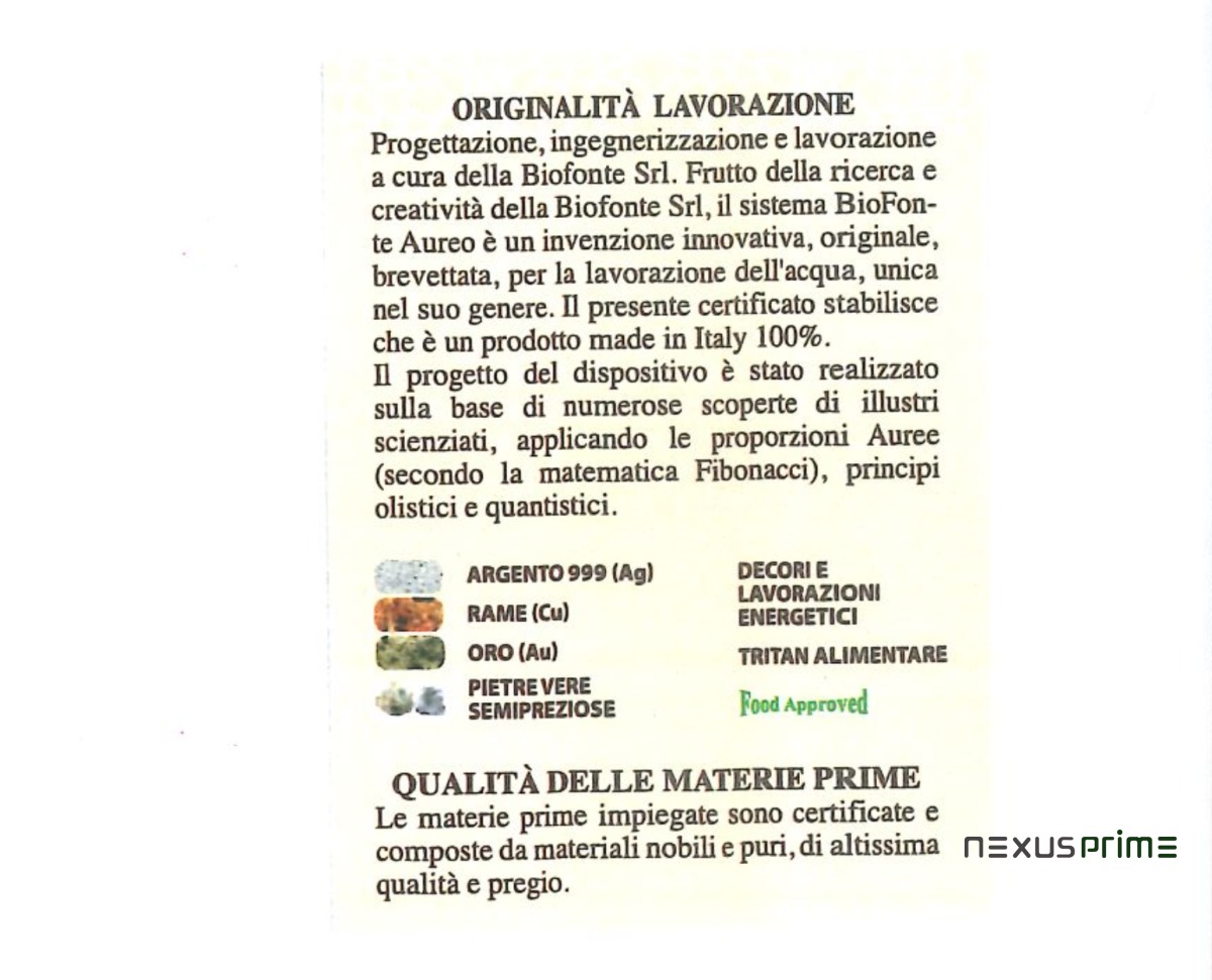 BioFonte Aureo Doccia – Dispositivo doccia per il benessere di pelle e capelli - Asset